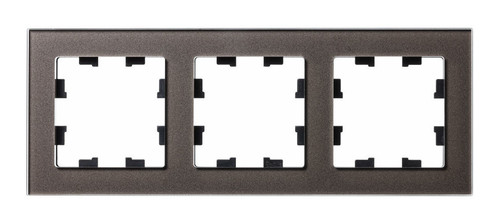 Рамка 3 поста Systeme Electric ATLASDESIGN NATURE, мокко (пластик)