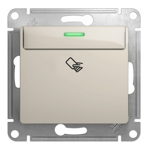 Карточный выключатель Systeme Electric GLOSSA, молочный