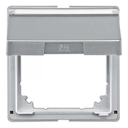 Крышка для розетки Schneider Electric MERTEN AQUADESIGN IP44, с заземлением, с крышкой, алюминий