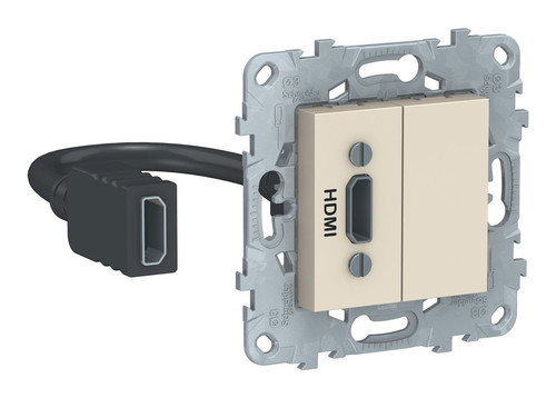 Розетка HDMI Schneider Electric UNICA NEW, бежевый