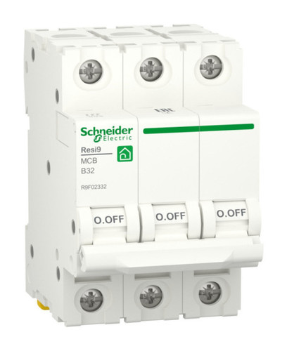 Автоматический выключатель Schneider Electric Resi9 3P 32А (B) 6кА, R9F02332