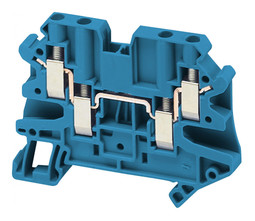 Клеммник винтовой проходной Linergy TR 4 мм², синий, NSYTRV44BL