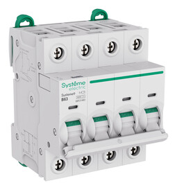 Автоматический выключатель Systeme9, 4полюса, 63А, B, 6кA